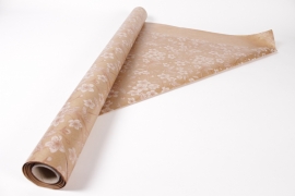 BD-000057 Kraft paper roll with flower pattern 80cmx20m