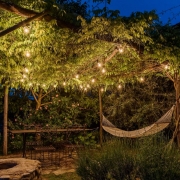 Black garland with 8 bulb sockets L500cm