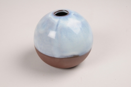 Blue ceramic vase D8.5cm