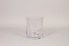 BO-000012 Vase cylindre en verre transparent D16cm H18cm