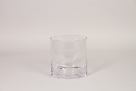 BO-000013 Vase cylindre en verre transparent D15cm H15cm