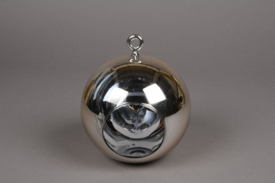 A009K9 Boule en verre or � suspendre D15cm