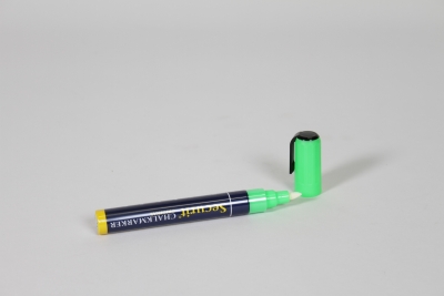 BQ-000004 Feutre craie vert, effa�able � l'eau, pointe biseaut�e