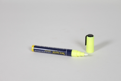 BQ-000006 Feutre craie jaune, effa�able � l'eau, pointe biseaut�e