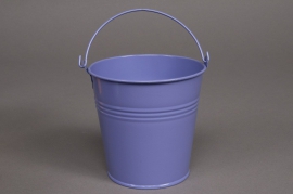 Bucket zinc lavender blue D6 H5cm
