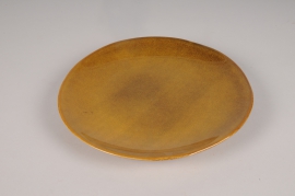 C749DQ Ochre ceramic plate D27cm