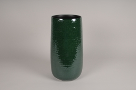 C809DQ Vase en céramique vert émeraude D28cm H69cm