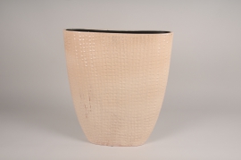 C817DQ Cream ceramic planter 50x15cm H56.5cm