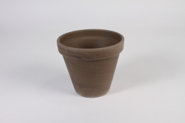 C914DQ Grey terracotta horticultural pot D17.5cm H15.5cm