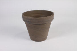 C915DQ Grey terracotta horticultural pot D20cm H18cm