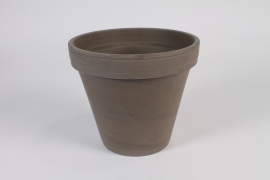 C916DQ Grey terracotta horticultural pot D22cm H19.5cm