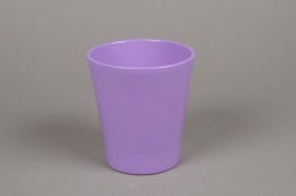 A062PP Cache-pot en céramique lilas D13cm H14cm