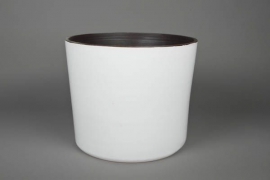 A158QS Ceramic planter white D31cm H29cm