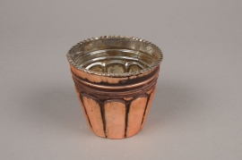 A067ZG Copper glass light holder D10cm H9cm 
