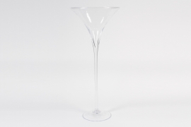 CV-000026 Vase martini en verre transparent D30cm H69.5cm