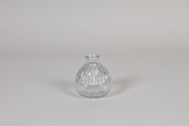 CV-000039 Soliflore boule en verre transparent D8,5cm H9,5cm