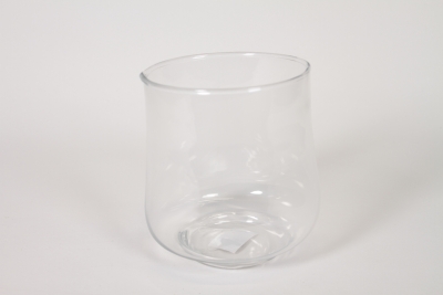 CV-000045 Clear glass candle holder D15cm H16cm