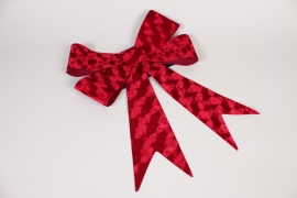 D4-000017 Burgundy velvet bow D41cm H56cm