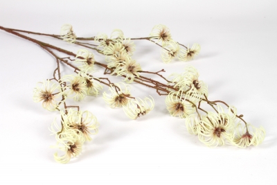 DI-000372 Cream artificial clematis spray H116cm
