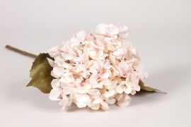 DI-000375 Hortensia facon s&eacute;ch&eacute; artificiel rose H45cm