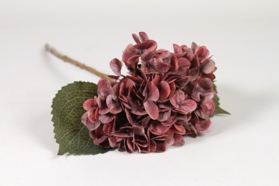 DI-000378 Hortensia artificiel rose fonc� H45cm