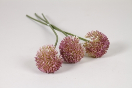 DI-000379 Allium artificiel violet clair H46cm