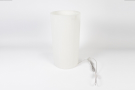 DQ-000207 Table lamp in white resin D25cm H50cm