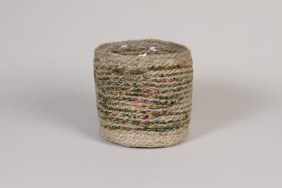 DQ-000235 Assorted recycled rope pot D19cm H18cm