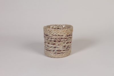 DQ-000263 Assorted recycled rope pot D13cm H13cm