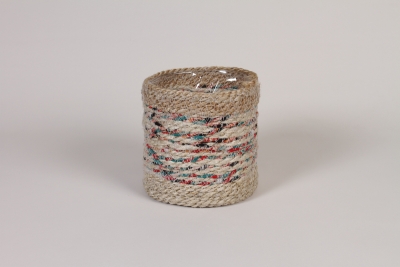 DQ-000265 Cache-pot en corde recycl�e D16cm H17cm
