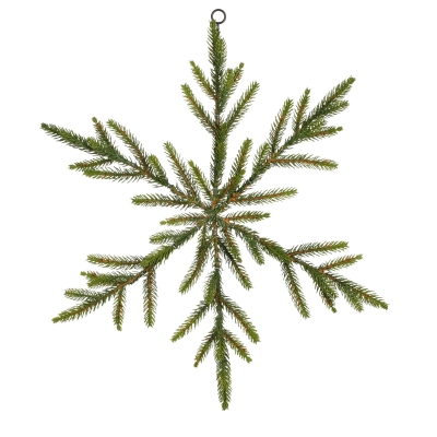 DQ-000520 Flocon de neige en plastique vert fonc� D50cm