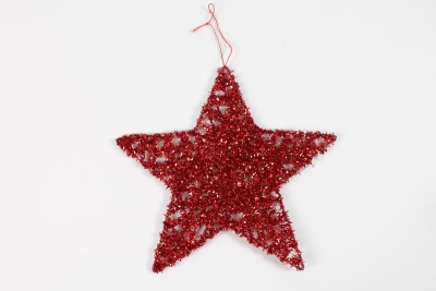 DQ-000554 D�coration �toile � suspendre rouge D40cm