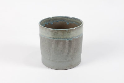 DQ-000601 Cache pot en c�ramique bleu vert D17cm H16cm