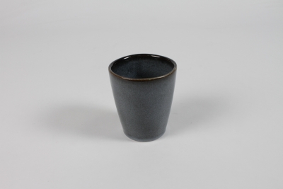 DQ-000632 Cache-pot en c�ramique bleu gris D7.5cm H8.3cm