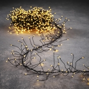 DQ-000639 Black wire cluster light string 8 functions 480 white LEDs 3m