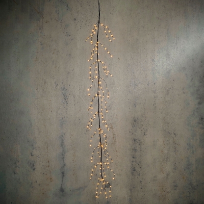 DQ-000640 Guirlande branche noir 200 led blanc chaud 1.8m