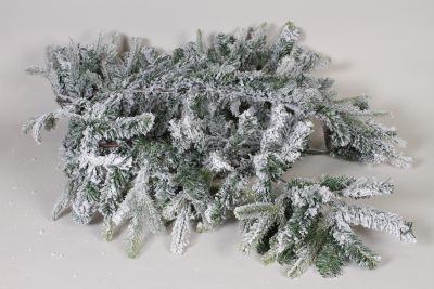 DQ-000659 Artificial snowy christmas tree garland H270cm