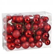 DQ-000669 Garland of red plastic balls length 180cm