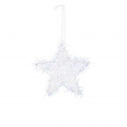 DQ-000678 Etoile en lametta irisé à suspendre D15cm