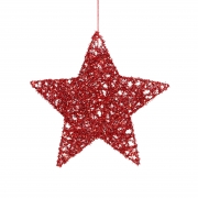 DQ-000696 Red plastic star D25cm