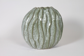 DQ-000705 Vase en c&eacute;ramique vert celadon 33x15cm H33cm