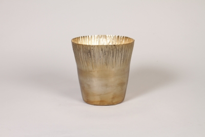 DQ-000708 Cache-pot en m�tal or D15cm H15cm