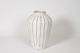 DQ-000716 Beige ceramic vase D24cm H35cm