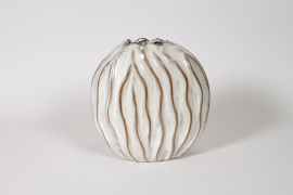 DQ-000720 Beige ceramic vase 27,5x15cm H26cm