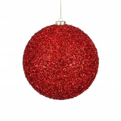 DQ-000742 Red glittery plastic ball D20cm