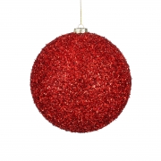 DQ-000742 Red glittery plastic ball D20cm