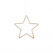 DQ-000749 Etoile en m&eacute;tal or paillet&eacute; D25cm