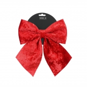 DQ-000754 Noeud en velours rouge L20cm H24cm
