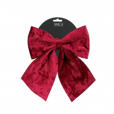 DQ-000756 Noeud en velours bordeaux L20cm H24cm