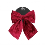 DQ-000756 Noeud en velours bordeaux L20cm H24cm
